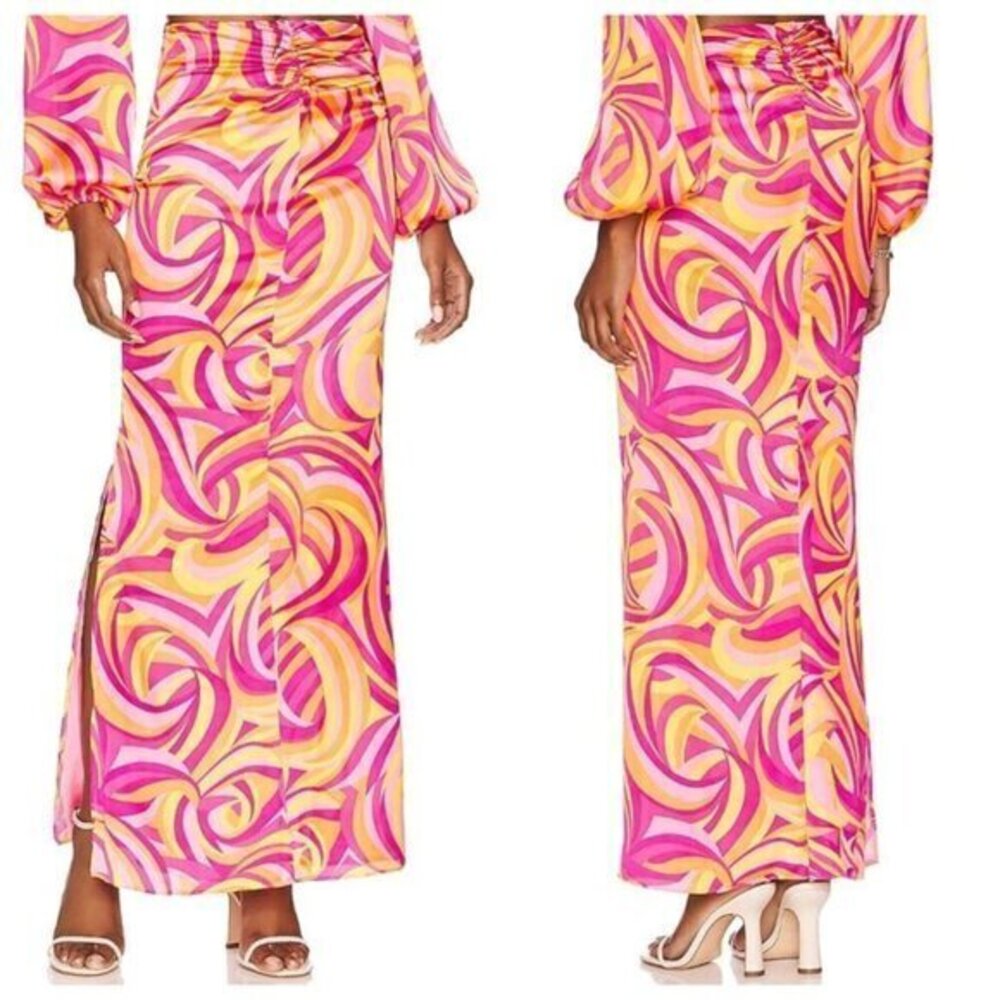 House of Harlow 1960 x REVOLVE Fawcett Maxi Skirt - Pink Swirl Print